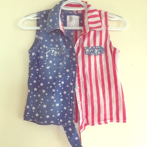 Justice Other - 🍀Sale 2/$10🍀Justice Patriotic Flag Shirt